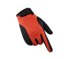 1 Pair Full Finger Gloves Breathable Antiskid Ice Silk Mesh Men Cycling Fitness Climbing Outdoor Training Sport Gloves for Gym - Red M