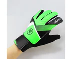 1 Pair Gloves Protective Anti-Collision Faux Leather Children Goalkeeper Gloves for Football Game - Green
