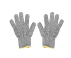 1Pair Cut Resistant Gloves Anti-slip Fine Workmanship High Strength Food Grade Material Anti-Puncture Arm Gloves for Industry - Grey XL