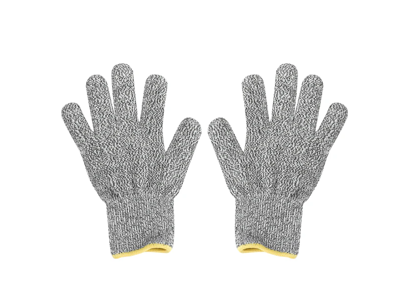 1Pair Cut Resistant Gloves Anti-slip Fine Workmanship High Strength Food Grade Material Anti-Puncture Arm Gloves for Industry - Grey XL