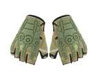 1 Pair Training Gloves Non-slip Adjustable Thickened Unisex Half Finger Tactical Gloves for Cycling - Camouflage
