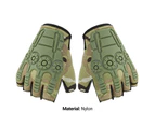 1 Pair Training Gloves Non-slip Adjustable Thickened Unisex Half Finger Tactical Gloves for Cycling - Camouflage