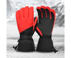 1 Pair Ski Touch Screen Warm Snowboard Gloves Waterproof Thermal Snow Mittens - XL Black Red