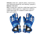 1 Pair Skiing Gloves High Insulation Warming Keeping Waterproof Winter Unisex Kids Snow Gloves for Outdoor - Blue L