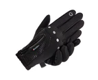 1 Pair Thickened Cycling Gloves Windproof Breathable Honeycomb Palm Touchscreen Gloves for Winter - Black L