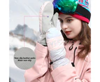 1 Pair Women Mittens Thickened Easy to Wear Breathable Skiing Fishing Women Gloves for Sports - Grey