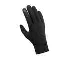 1 Pair Snow Gloves Warm Thermal Comfortable to Wear Shock-Absorbing Touch-screen Friendly Cycling Gloves for Sport - Black XL