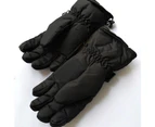 1 Pair Unisex Motorcycle Ski Heated Touch Screen Battery Powered Riding Gloves - L Black
