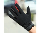 1Pair Outdoor Fitness Breathable Non-slip Full Finger Gloves for Cycling - Black
