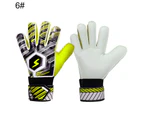 Adult Kids Football Soccer Goalkeeper Goalie Full Finger Hand Protection Gloves - Yellow