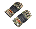 Cycling Gloves Waterproof Wear-resistant Thermal Camouflage Print Windproof Sport Gloves for Outdoor - Camo Green
