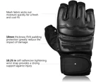 Punch Bag Boxing Martial Arts Mma Sparring Grappling Muay Thai Taekwondo Training Pu Leather Wrist Wraps Gloves-Black-Xl