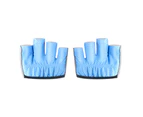 Knbhu Yoga Gloves Four-finger Sweat Absorption Breathable Women Fingerless Non-slip Pilates Gloves Fitness Accessories-Blue S - Blue