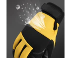 Non-slip Wear-resistant Full Finger Gloves for Rock Climbing Cycling Gardening - L Black