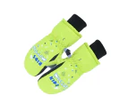 Kids Outdoor Waterproof Warm Mittens Boys Girls Windproof Non-slip Ski Gloves - Light Green 2XS