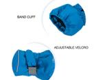Kids Outdoor Five-fingers Solid Color Warm Riding Gloves Non-slip Ski Mittens - Blue C