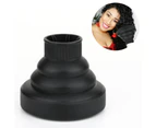 Universal folding hair dryer diffuser attachment - black