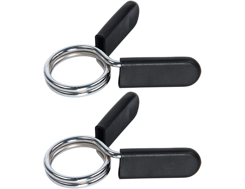 2 Pack 30mm Dumbbell Spring Clasps Dumbbell Spring Collars with Rubber Grips
