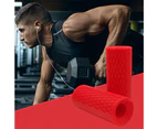 2Pcs Silicone Dumbbell Grip - Red