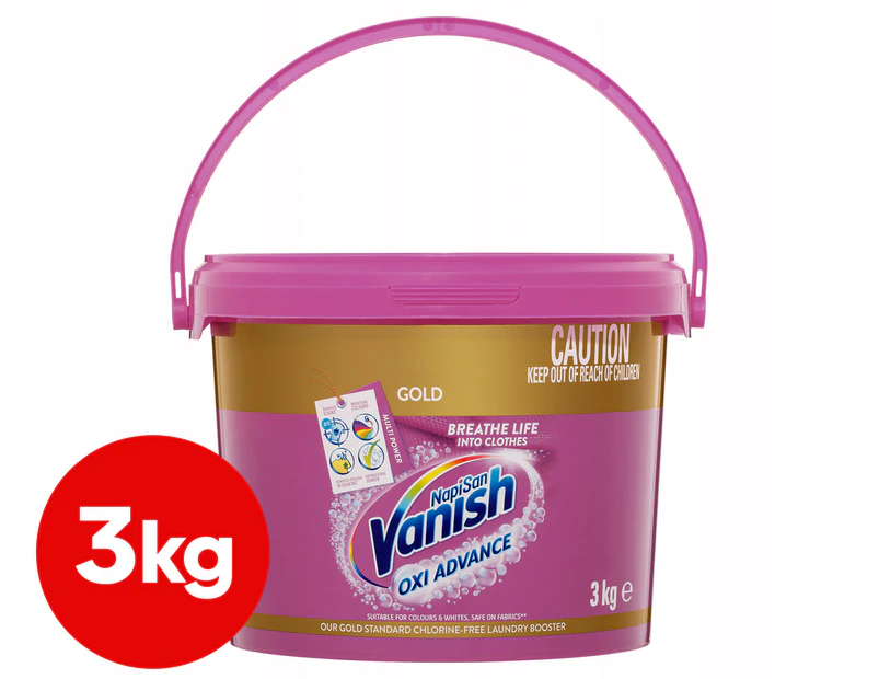 Vanish NapiSan Gold Oxi Advance Stain Remover & Laundry Booster Powder 3kg