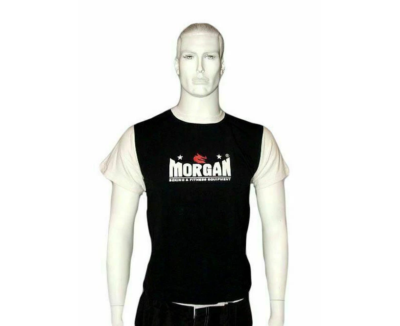 MORGAN Martial Arts Uniform Trainning T-shirt Top - Black