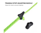 20Pcs Adjustable Outdoor Tent Triangle Rope Buckles Fastener for Camping - Black