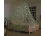 Luminous Stars Dome Mosquito Net Portable Insect Repellent Tent for Outdoor Indoor - White