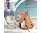 Creative Portable Tent-shaped Tissue Box Folding Napkin Holder for Outdoor Camping - Coffee