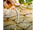 18cm Tent Peg Windproof Fixing Pin Thickened Camping Ground Peg for Outdoor Sports - Silver