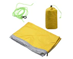 Mosquito Net Tent Ultra Light Breathable Fine Mesh Trekking Pole Mosquito Net Tent for Outdoor - Ginger Yellow