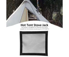 Hot Tent Stove Jack Anti-Scald Easily Installation Accrssory Protection Ring Firewood Stove Pipe Jack for Stove - Silver Gray