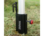 Stable Tent Rod Holder Hard Aluminium Alloy Adjustable Aperture Canopy Pole Holder for Outdoor - Black