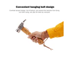 Curved Hook design Strong Construction Tent Hammer with Lanyard Polished Beech Handle Camping Nail Puller for Picnic - A
