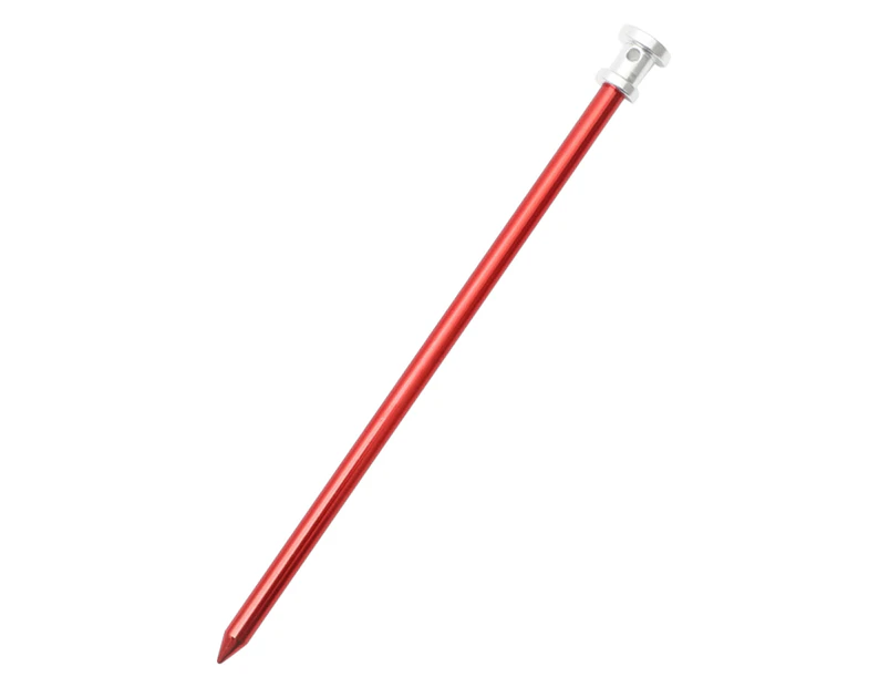 Camping Canopy Stakes Sturdy Ultra-light Aluminum Alloy Camp Tent Nail Pin for Travel - Red