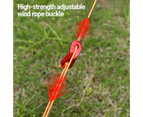 13Pcs/Set High Density Tear Resistant Tent Buckle Ropes Set Strong Toughness Outdoor Reflective Tent Cords Tensioner for Backpacking - Orange