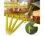 5Pcs Ground Nail Sawtooth Stable Thick High Hardness Tent Stakes for Camping - Black
