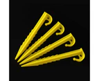 5Pcs Ground Nail Sawtooth Stable Thick High Hardness Tent Stakes for Camping - Yellow