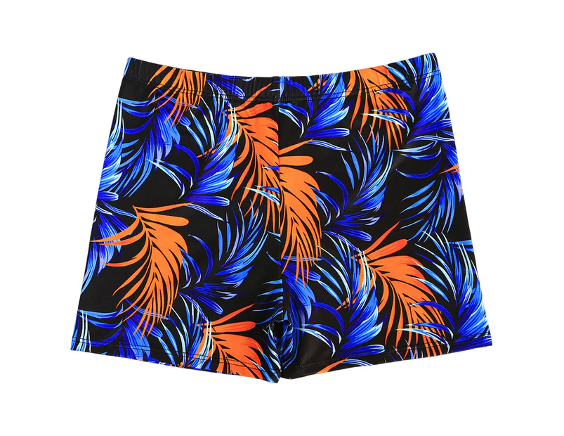 Beach Shorts Fashionable Anti Embarrassment Plus Size Men Digital Print Pattern Flat Corner Swimming Trunks for Holiday - C S