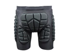 Motorcycle Shorts Protective Shockproof Anti-fall Anti-collision Wear-resistant Hip Protection 3D Padded Motocross Armor Pants Motor Shorts for Cycling - Black