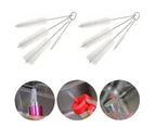 4Pcs/Set Stainless Steel Spout Bottle Cup Nozzle Kitchen Cleaning Brush Tool-White