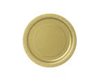 Gold Round Paper Plates 17cm (Pack of 8)