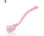 Long Handle Double-headed Shoes Cleaning Brushes Bathroom Kitchen Washing Tools-Green