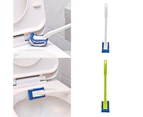 Household Bathroom Long Handle Handheld Toilet Deep Cleaning Brush Scrubber Tool-Green