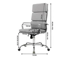 Furb Ergonomic Executive Eames Office Chair Height Adjustable Fabric Sliver/Grey