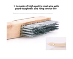 Wire Brush Heavy Duty Rust Removal Wood Long Handle Cleaning Brush for Barbecue