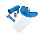 Vacuum Brush Hose Connector Cleaning Set Swimming Pool SPA Underwater Cleaner-Blue