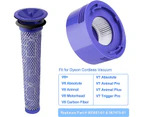 Filter for Dyson, Replacement Filter for Dyson V8 V7, 2pcs Pre Filter for Dyson V7 V8, 2pcs Post Filter for Dyson V7 V8 with Cleaning Brush Accessory Kit