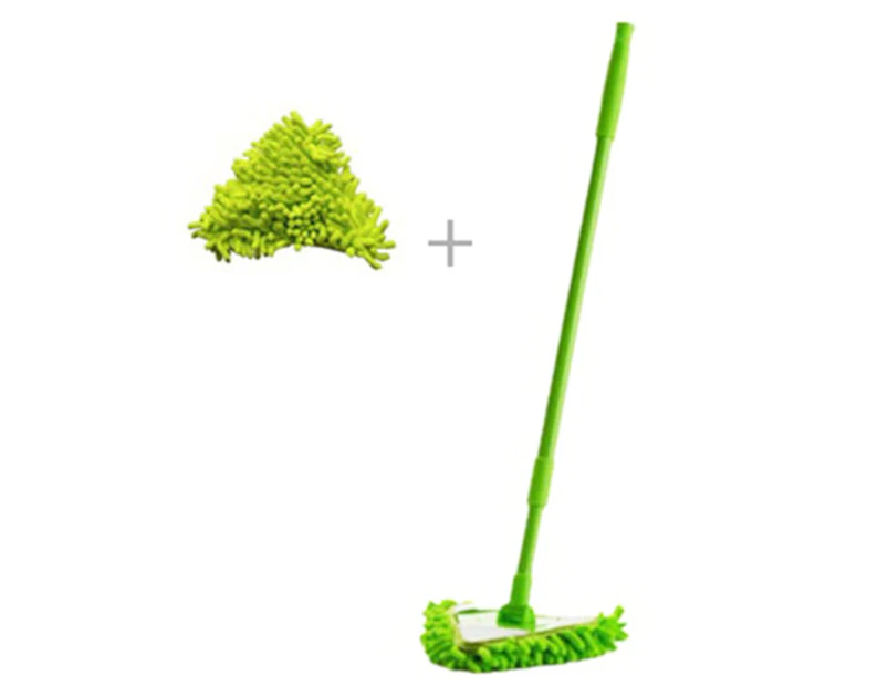 Chenille Car Washing Mop Bathroom Kitchen Floor Wall Cleaning Tool Accessory-Green