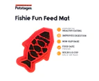 Petstages Fishie Fun Feed Mat Wet and Dry Slow Food Bowl for Cats - Pink