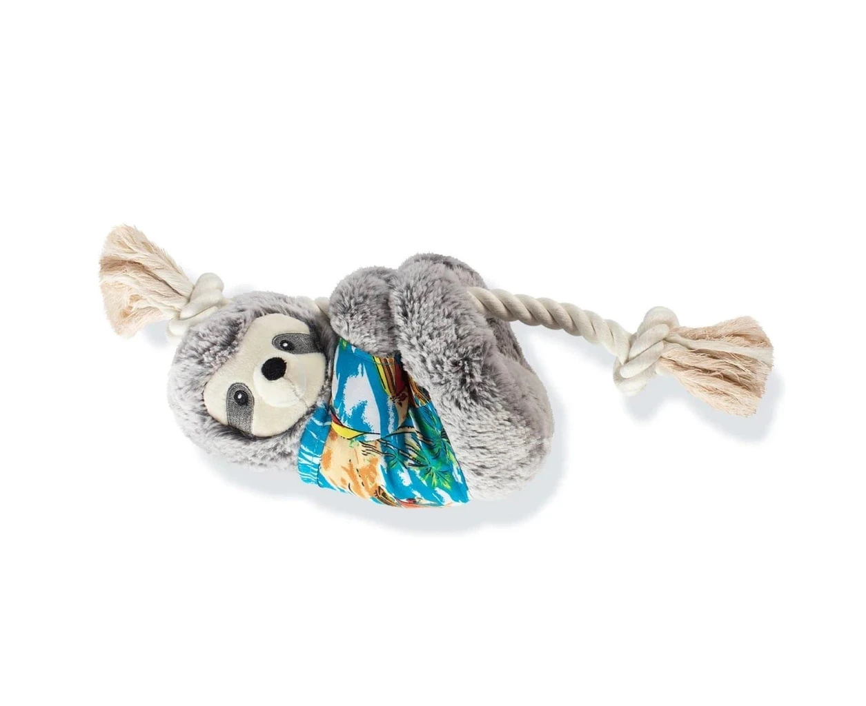 Fringe Studio Slown' Down For Summer Sloth on a Rope Dog Toy